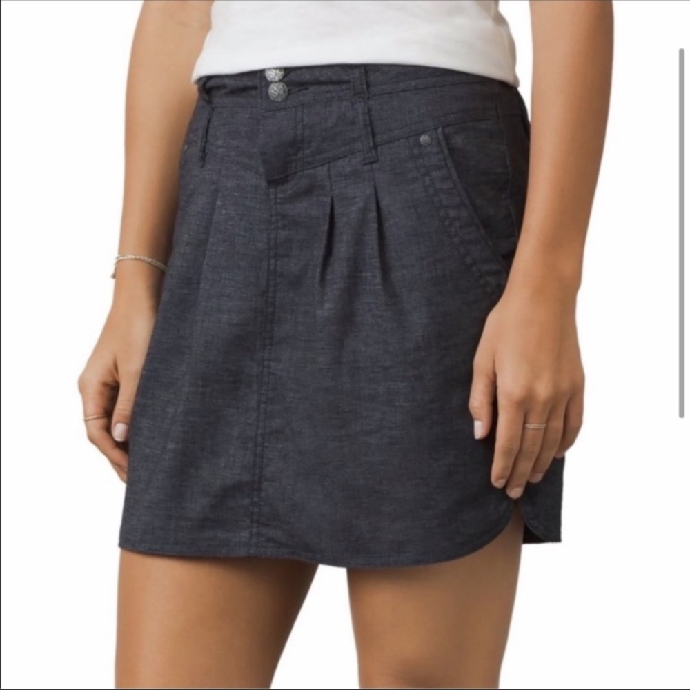 Prana Dark Gray Mini Skirt